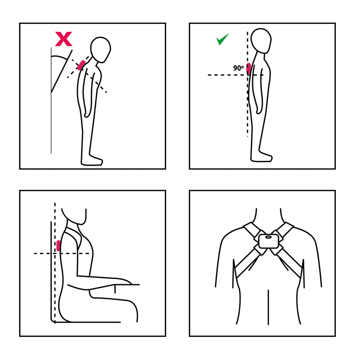 Entrenador de Postura Inteligente Viback™ – Corrector con Vibración